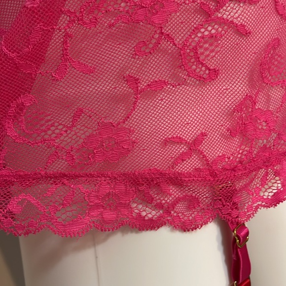 36C Vs Victoria’s Secret Very Sexy Red & Pink Lace lingerie slip baby doll - Picture 10 of 15